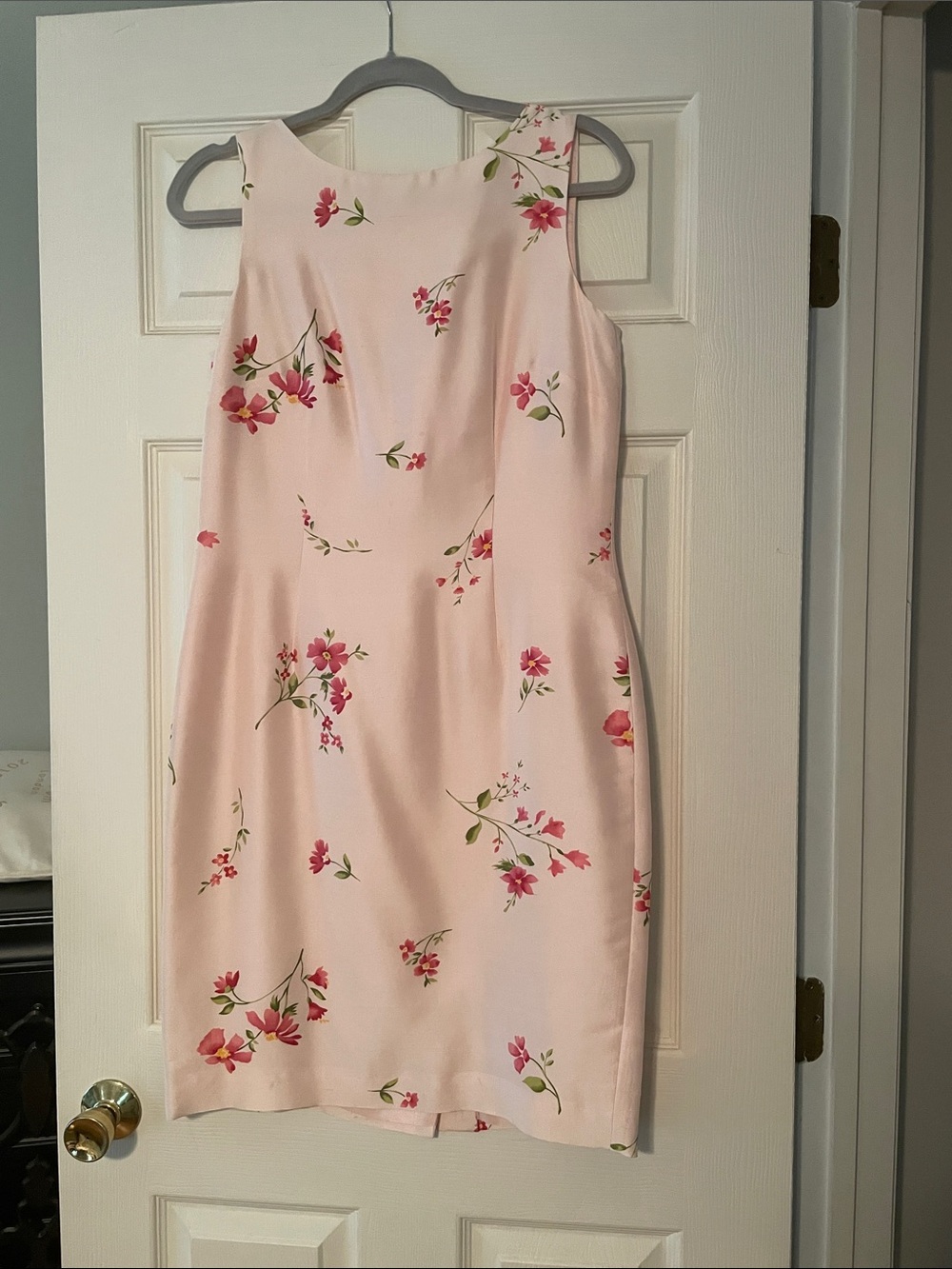 Talbots Light Pink Floral Sheath Dress